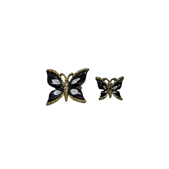 Vintage Enamel Butterfly Scatter Pin Set - Picture 1 of 7